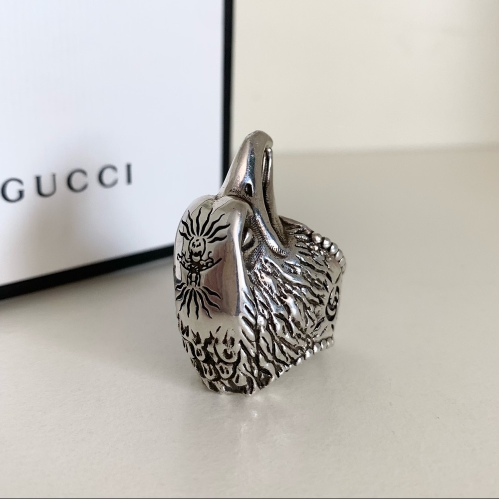 NWOT Gucci large sterling silver ring made in Italy - Picture 13 of 16
